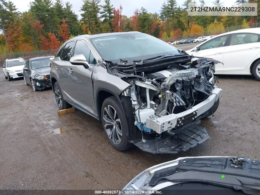 2022 Lexus Rx 350 VIN: 2T2HZMAA9NC229308 Lot: 40592573