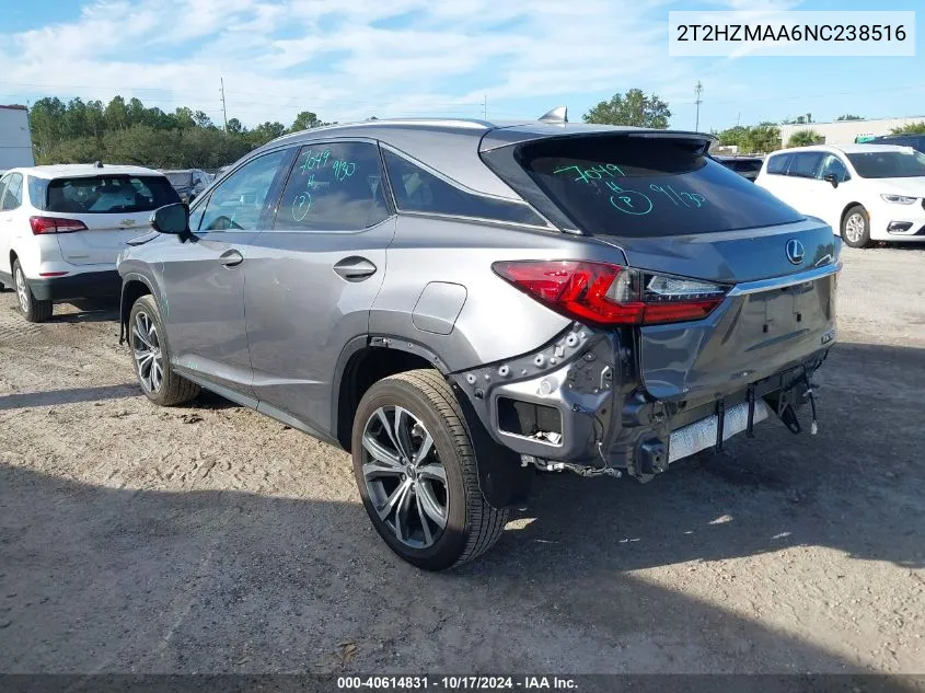 2022 Lexus Rx 350 350 VIN: 2T2HZMAA6NC238516 Lot: 40614831