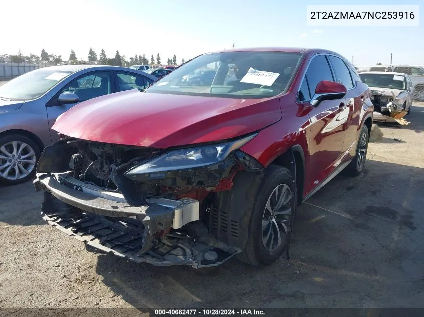 2022 Lexus Rx 350 VIN: 2T2AZMAA7NC253916 Lot: 40682477