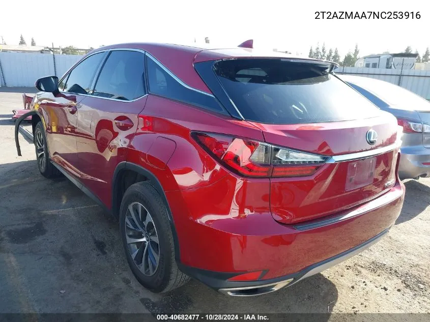 2022 Lexus Rx 350 VIN: 2T2AZMAA7NC253916 Lot: 40682477