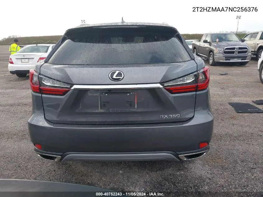 2022 Lexus Rx 350 VIN: 2T2HZMAA7NC256376 Lot: 40752243