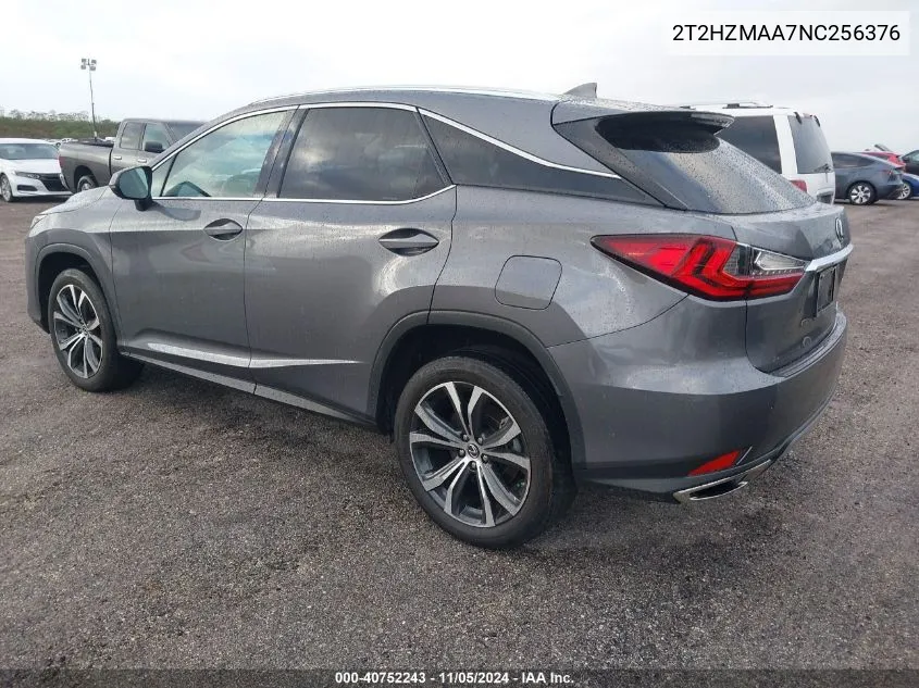 2022 Lexus Rx 350 VIN: 2T2HZMAA7NC256376 Lot: 40752243