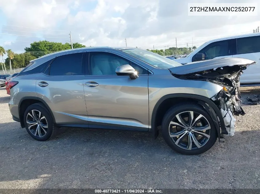 2022 Lexus Rx 350 VIN: 2T2HZMAAXNC252077 Lot: 40773421