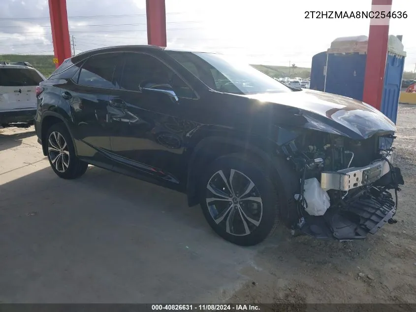 2022 Lexus Rx 350 VIN: 2T2HZMAA8NC254636 Lot: 40826631