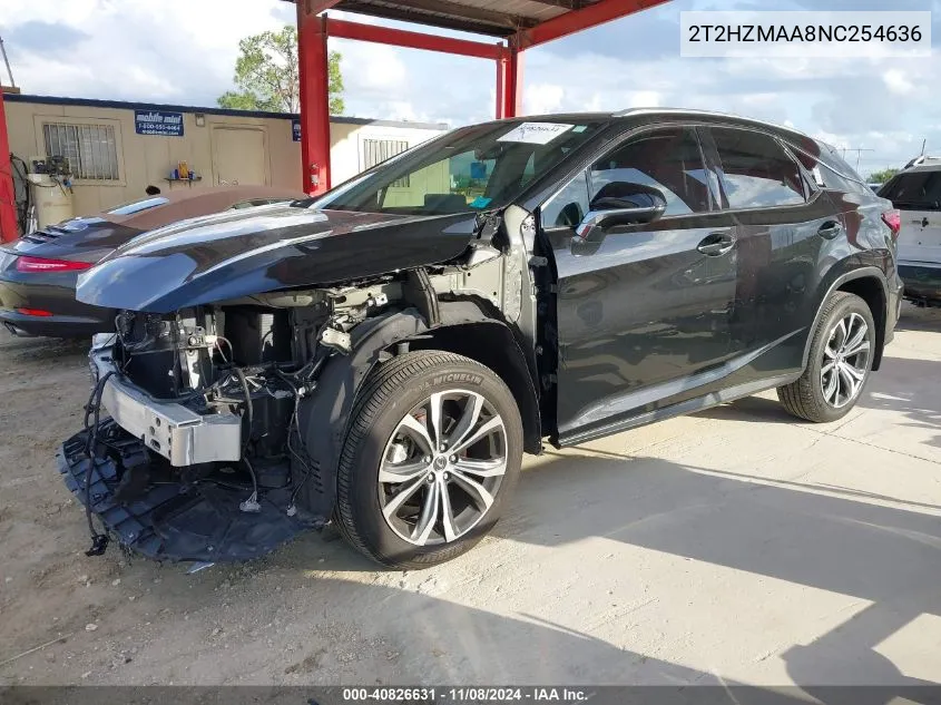 2022 Lexus Rx 350 VIN: 2T2HZMAA8NC254636 Lot: 40826631