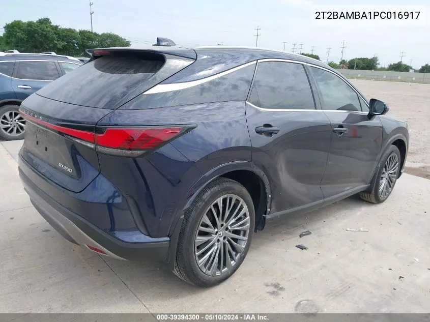 2023 Lexus Rx 350 Luxury VIN: 2T2BAMBA1PC016917 Lot: 39394300