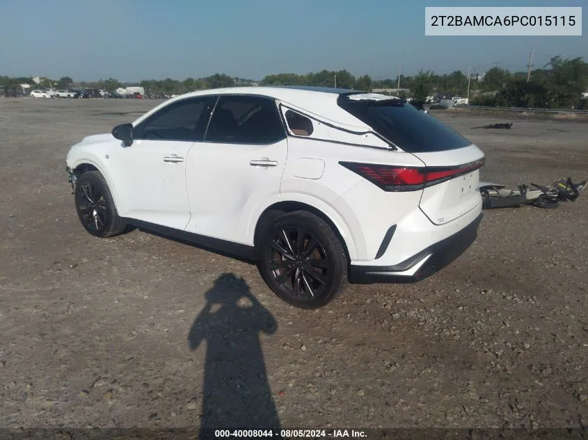 2023 Lexus Rx 350 F Sport Handling VIN: 2T2BAMCA6PC015115 Lot: 40008044