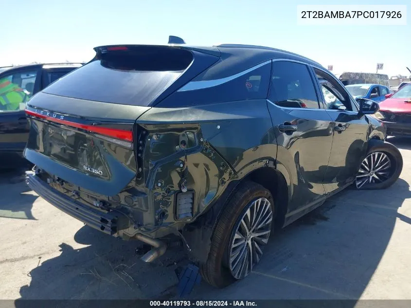 2023 Lexus Rx 350 Premium Plus VIN: 2T2BAMBA7PC017926 Lot: 40119793