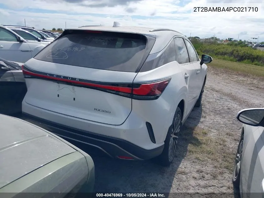 2023 Lexus Rx 350 Premium Plus VIN: 2T2BAMBA4PC021710 Lot: 40476969