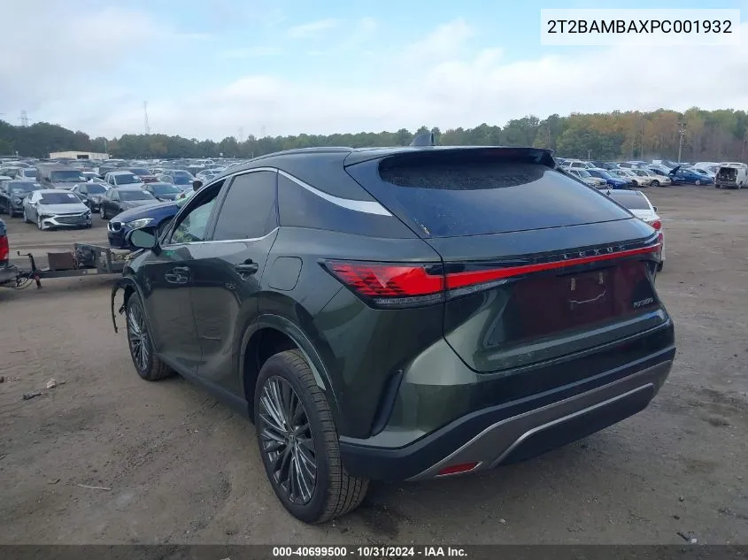 2023 Lexus Rx 350 Luxury VIN: 2T2BAMBAXPC001932 Lot: 40699500