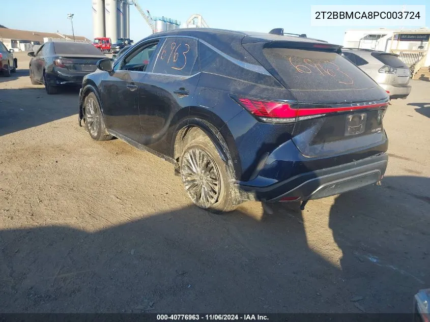 2023 Lexus Rx 350H Luxury VIN: 2T2BBMCA8PC003724 Lot: 40776963