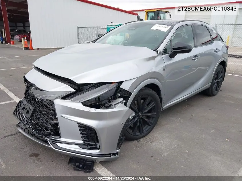 2023 Lexus Rx 500H F Sport Performance VIN: 2T2BCMEA6PC010343 Lot: 40922284