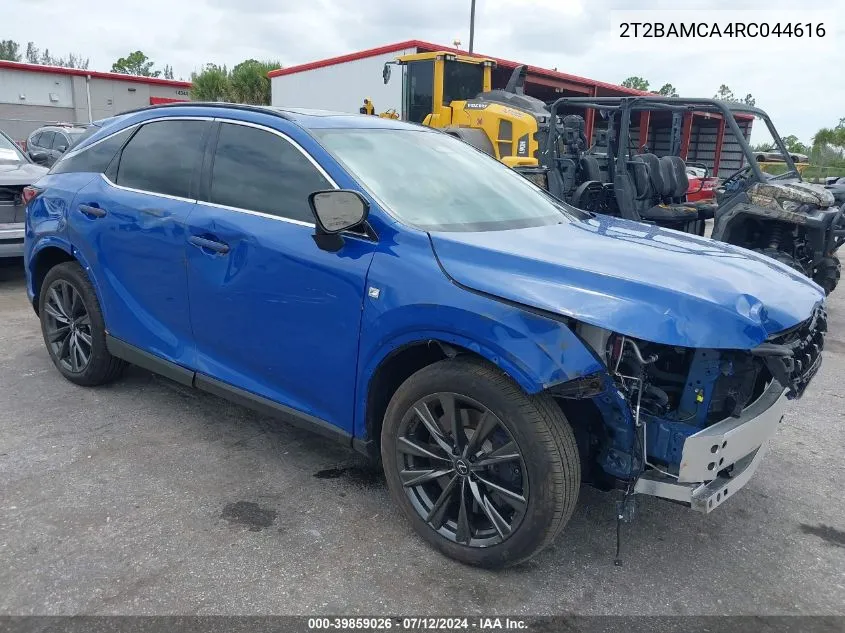 2024 Lexus Rx 350 F Sport Handling VIN: 2T2BAMCA4RC044616 Lot: 39859026