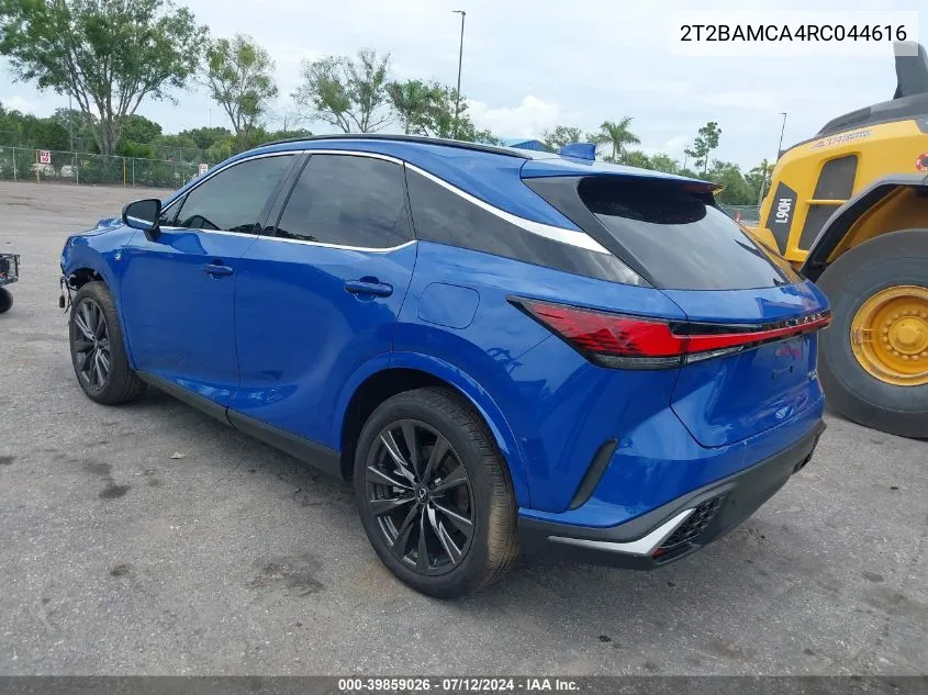 2024 Lexus Rx 350 F Sport Handling VIN: 2T2BAMCA4RC044616 Lot: 39859026