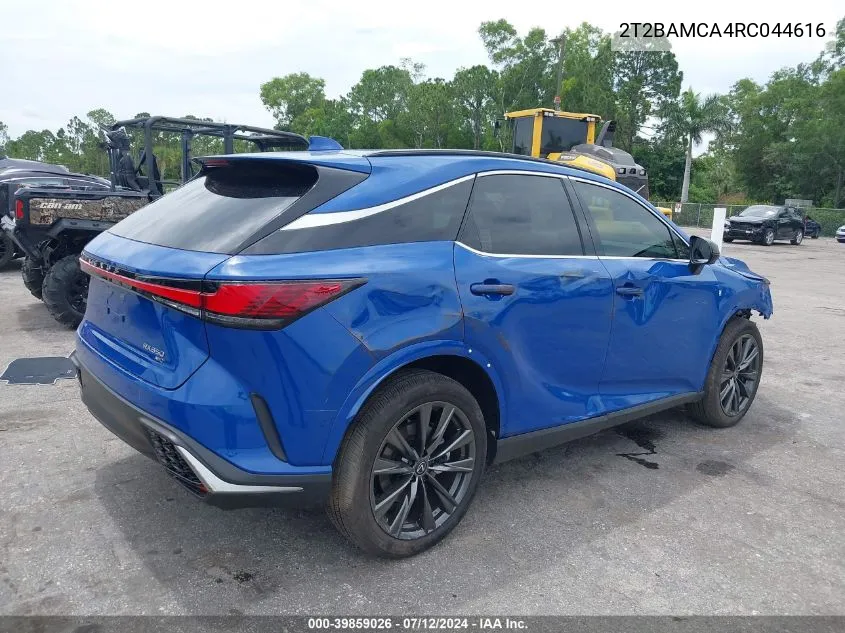 2024 Lexus Rx 350 F Sport Handling VIN: 2T2BAMCA4RC044616 Lot: 39859026