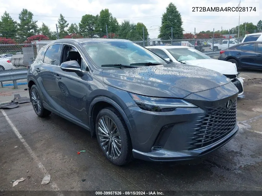 2024 Lexus Rx 350 Luxury VIN: 2T2BAMBA4RC028174 Lot: 39957526