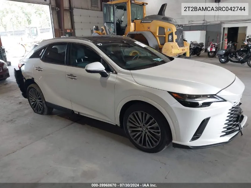 2024 Lexus Rx 350 Luxury VIN: 2T2BAMCA3RC042744 Lot: 39968670