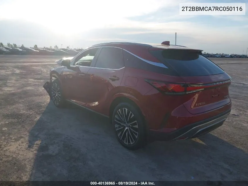 2024 Lexus Rx 350H Premium Plus VIN: 2T2BBMCA7RC050116 Lot: 40136965