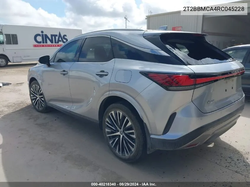 2024 Lexus Rx 350H Premium Plus VIN: 2T2BBMCA4RC045228 Lot: 40218340