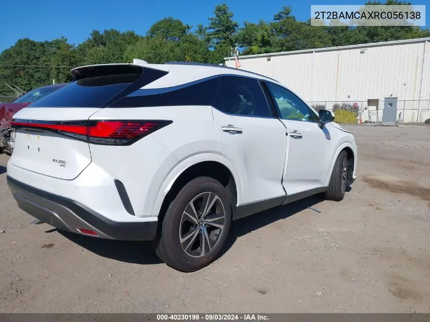 2024 Lexus Rx 350 Premium VIN: 2T2BAMCAXRC056138 Lot: 40230198