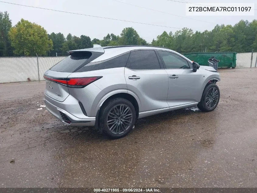 2024 Lexus Rx 500H F Sport Performance VIN: 2T2BCMEA7RC011097 Lot: 40271985