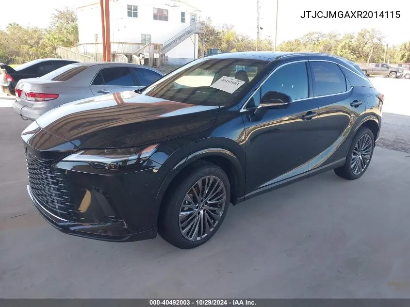 2024 Lexus Rx 450H+ Luxury VIN: JTJCJMGAXR2014115 Lot: 40492003