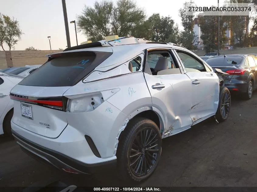 2024 Lexus Rx 350H Premium VIN: 2T2BBMCA0RC053374 Lot: 40507122