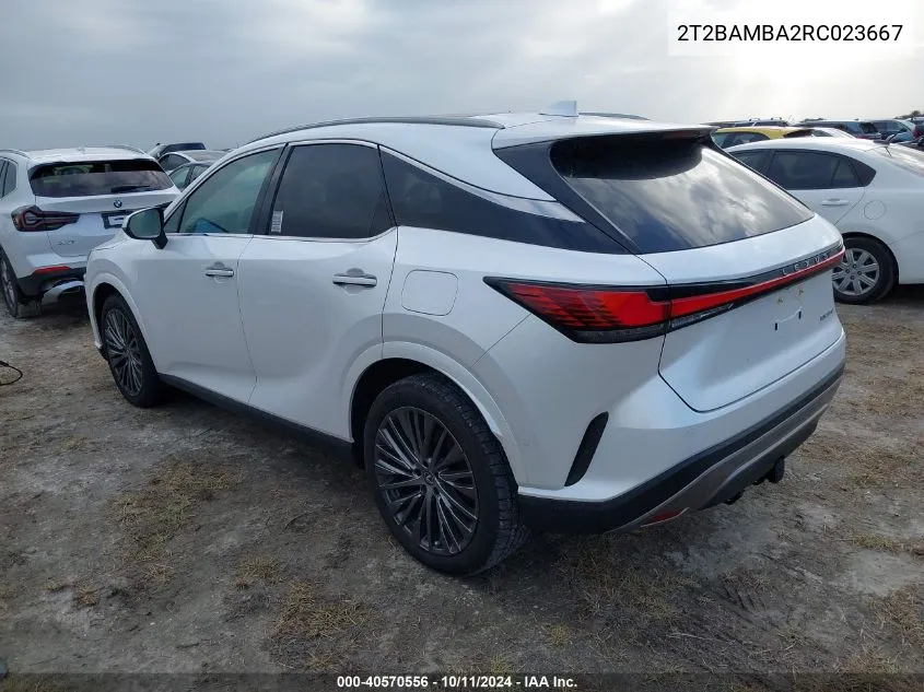 2024 Lexus Rx 350 Luxury VIN: 2T2BAMBA2RC023667 Lot: 40570556