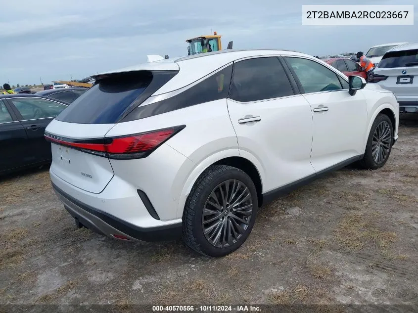 2024 Lexus Rx 350 Luxury VIN: 2T2BAMBA2RC023667 Lot: 40570556