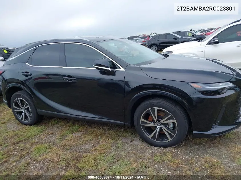 2024 Lexus Rx 350 Premium VIN: 2T2BAMBA2RC023801 Lot: 40589674