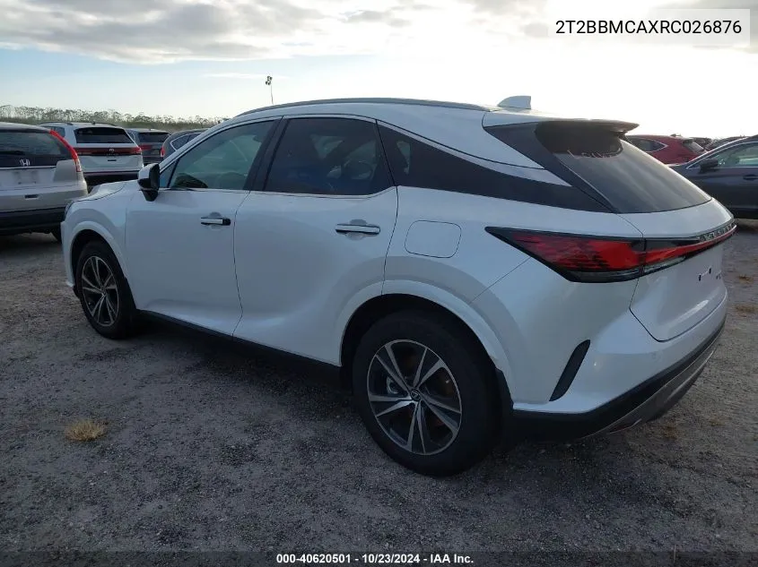 2024 Lexus Rx 350H Premium Plus VIN: 2T2BBMCAXRC026876 Lot: 40620501