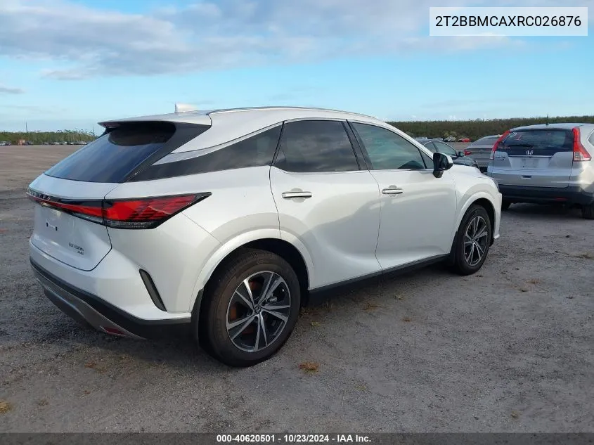 2024 Lexus Rx 350H Premium Plus VIN: 2T2BBMCAXRC026876 Lot: 40620501