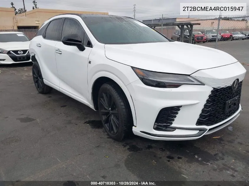 2024 Lexus Rx 500H F Sport Performance VIN: 2T2BCMEA4RC015947 Lot: 40718303