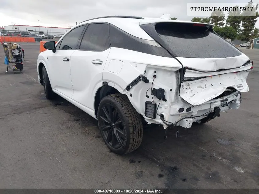 2024 Lexus Rx 500H F Sport Performance VIN: 2T2BCMEA4RC015947 Lot: 40718303