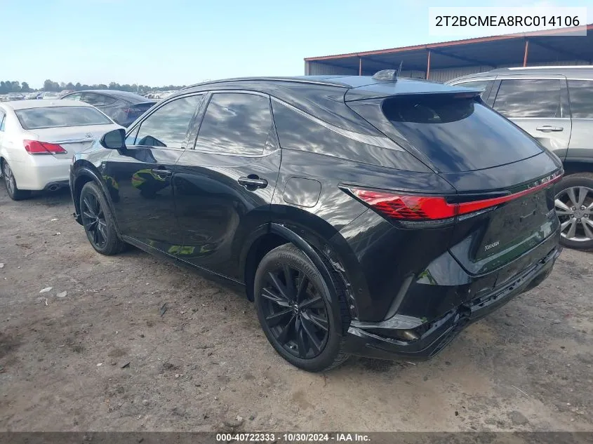 2024 Lexus Rx 500H F Sport Performance VIN: 2T2BCMEA8RC014106 Lot: 40722333