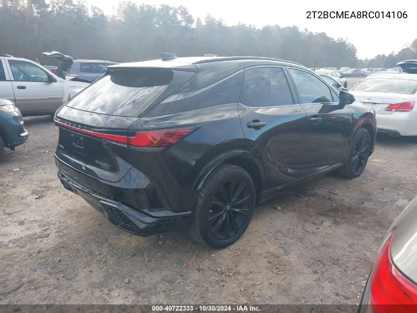 2024 Lexus Rx 500H F Sport Performance VIN: 2T2BCMEA8RC014106 Lot: 40722333