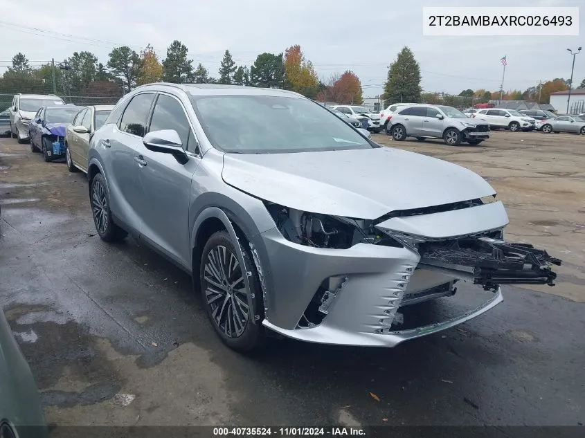 2024 Lexus Rx 350 Premium Plus VIN: 2T2BAMBAXRC026493 Lot: 40735524