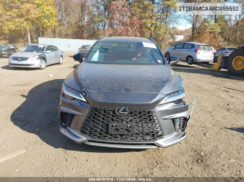 2024 Lexus Rx 350 F Sport Handling VIN: 2T2BAMCA4RC055552 Lot: 40757018