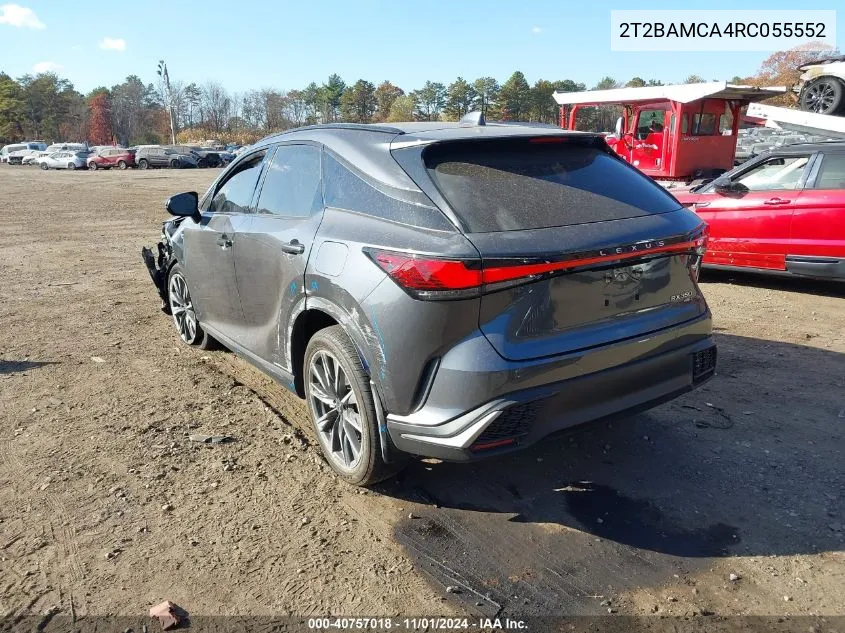 2024 Lexus Rx 350 F Sport Handling VIN: 2T2BAMCA4RC055552 Lot: 40757018