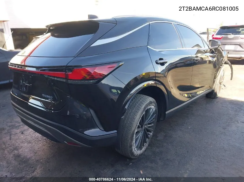 2024 Lexus Rx 350 Premium VIN: 2T2BAMCA6RC081005 Lot: 40786624