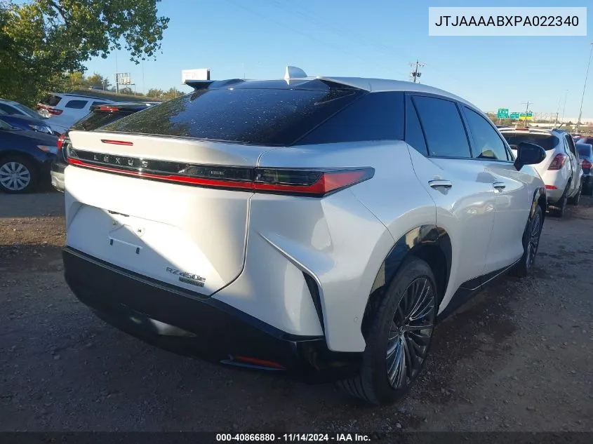 2023 Lexus Rz 450E Luxury VIN: JTJAAAABXPA022340 Lot: 40866880