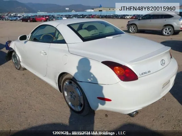 JTHFN48Y820015960 2002 Lexus Sc 430