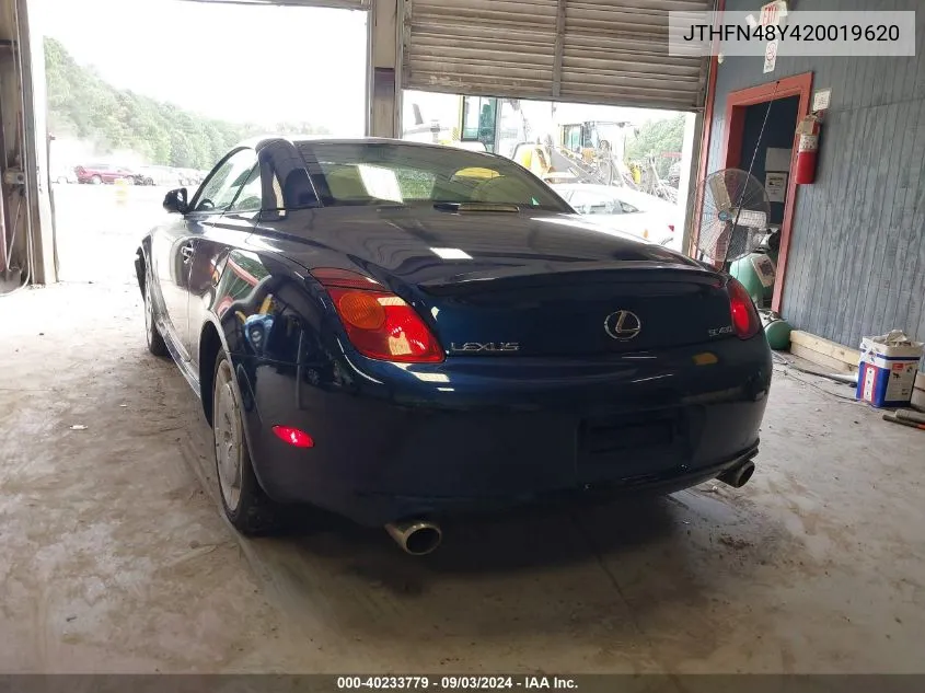 JTHFN48Y420019620 2002 Lexus Sc 430