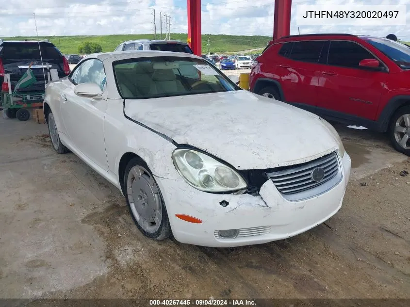 JTHFN48Y320020497 2002 Lexus Sc 430