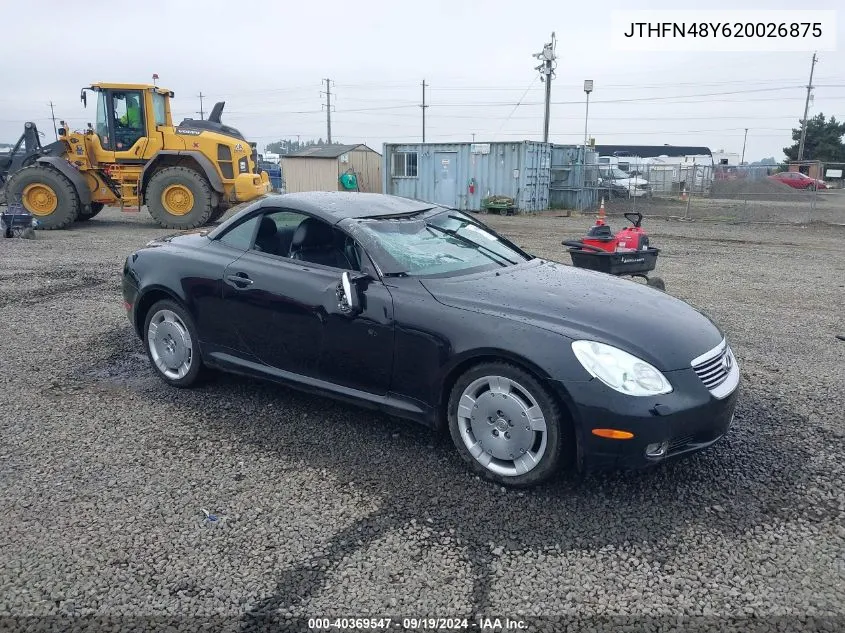 2002 Lexus Sc 430 VIN: JTHFN48Y620026875 Lot: 40369547