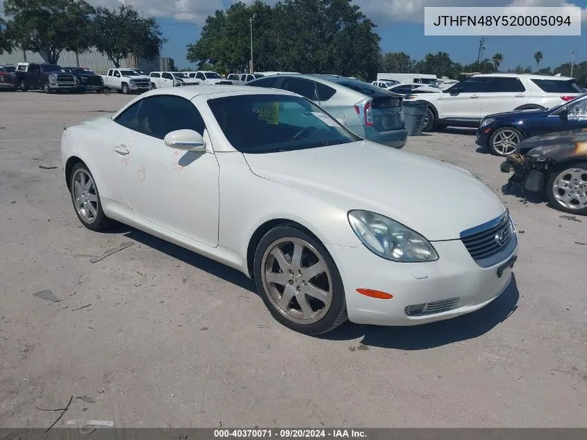 JTHFN48Y520005094 2002 Lexus Sc 430