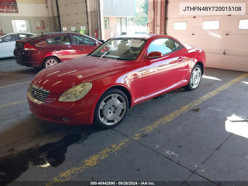 JTHFN48Y720015108 2002 Lexus Sc 430