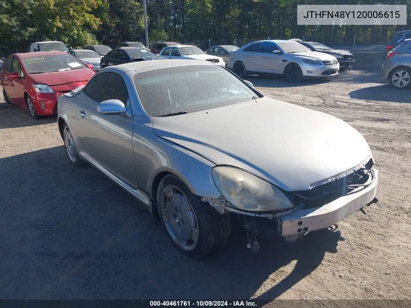 2002 Lexus Sc 430 VIN: JTHFN48Y120006615 Lot: 40461761