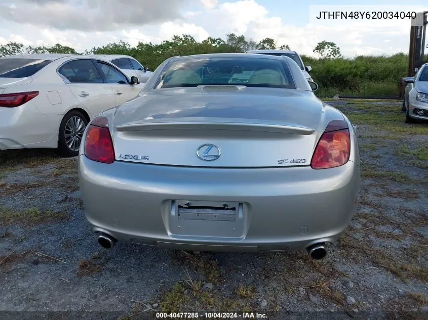 JTHFN48Y620034040 2002 Lexus Sc 430