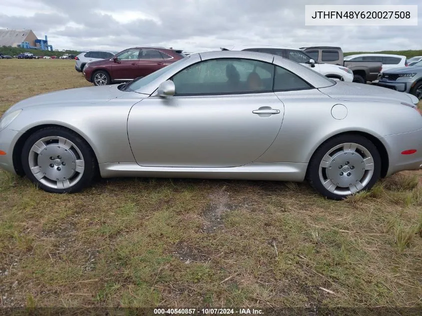 2002 Lexus Sc 430 VIN: JTHFN48Y620027508 Lot: 40540857